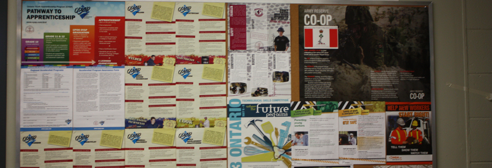 Bulletin Board with Cooperative Education information